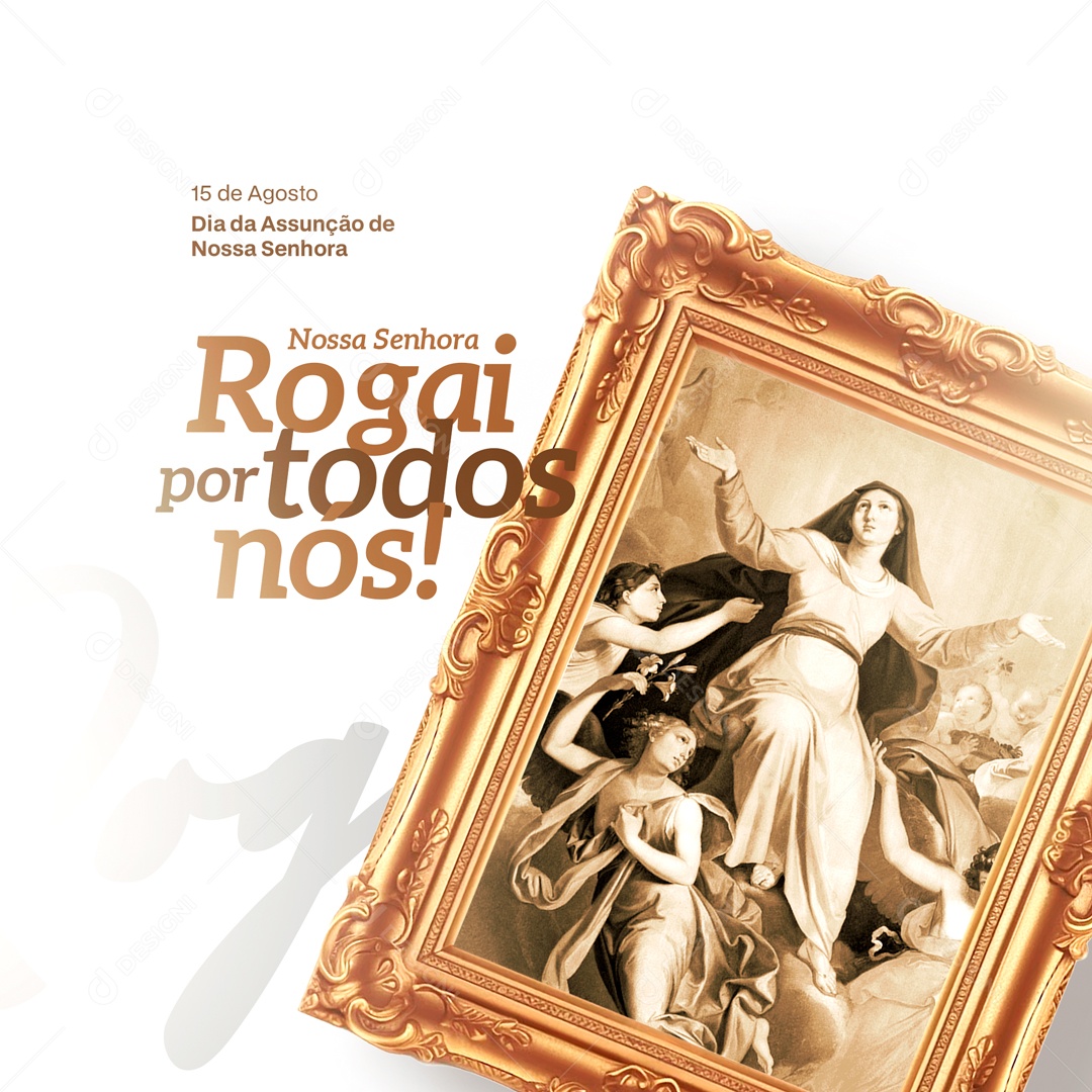 Social Media Nossa Senhora Rogai Por Todos Nós PSD Editável