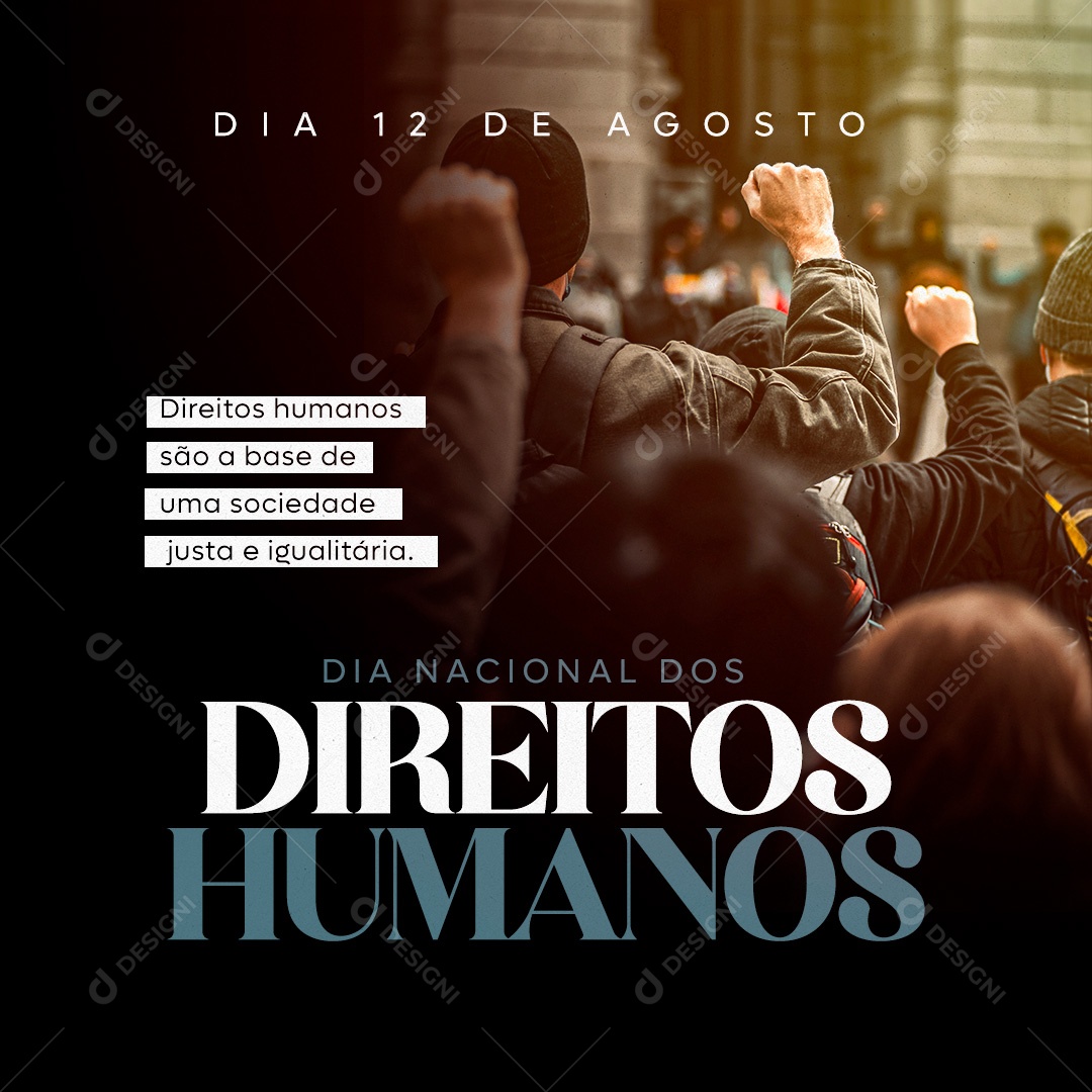 Dia Nacional Dos Direitos Humanos Social Media PSD Editável
