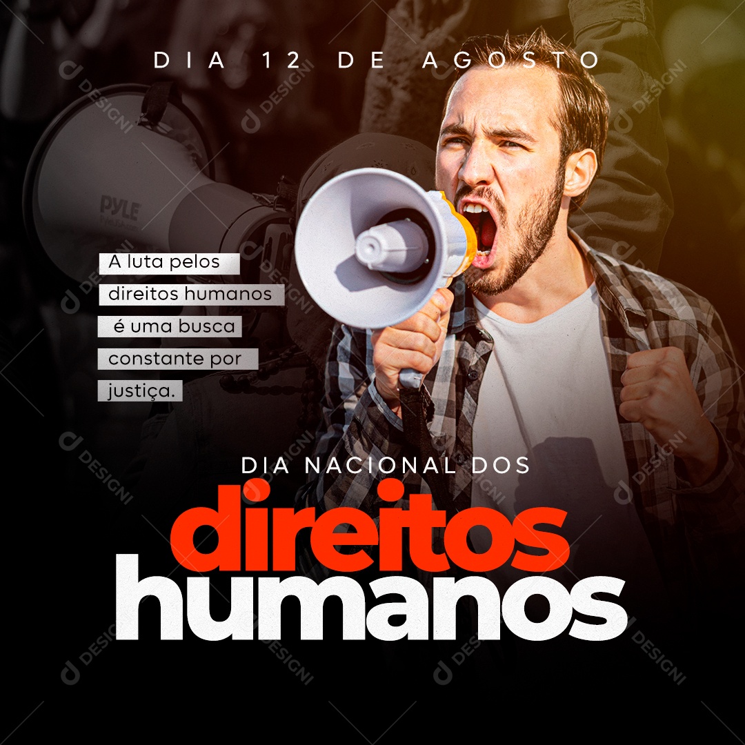 Social Media Dia Nacional Dos Direitos Humanos PSD Editável