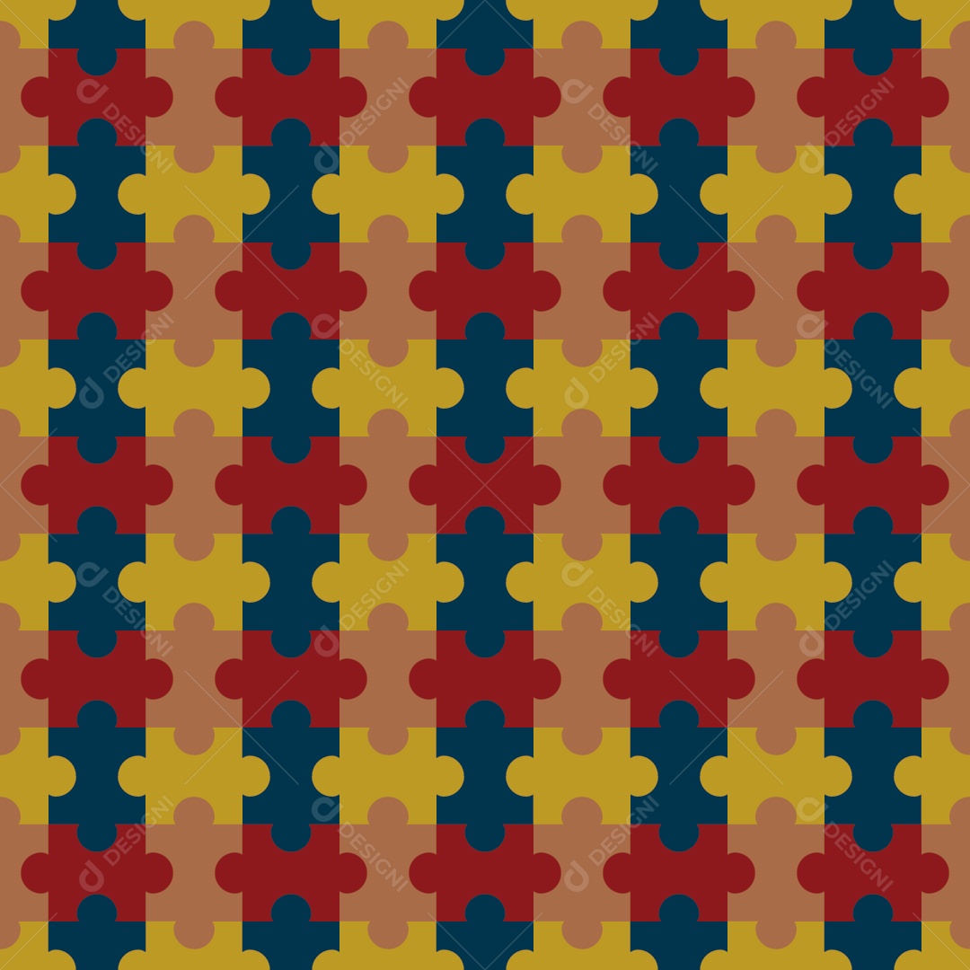 Padrão de Quebra Cabeça Vetor EPS