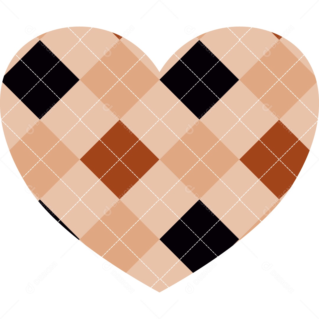 Padrão de Coração Geométrico Vetor EPS