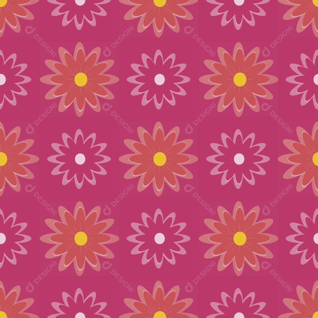 Padrão de Flores Vetor EPS