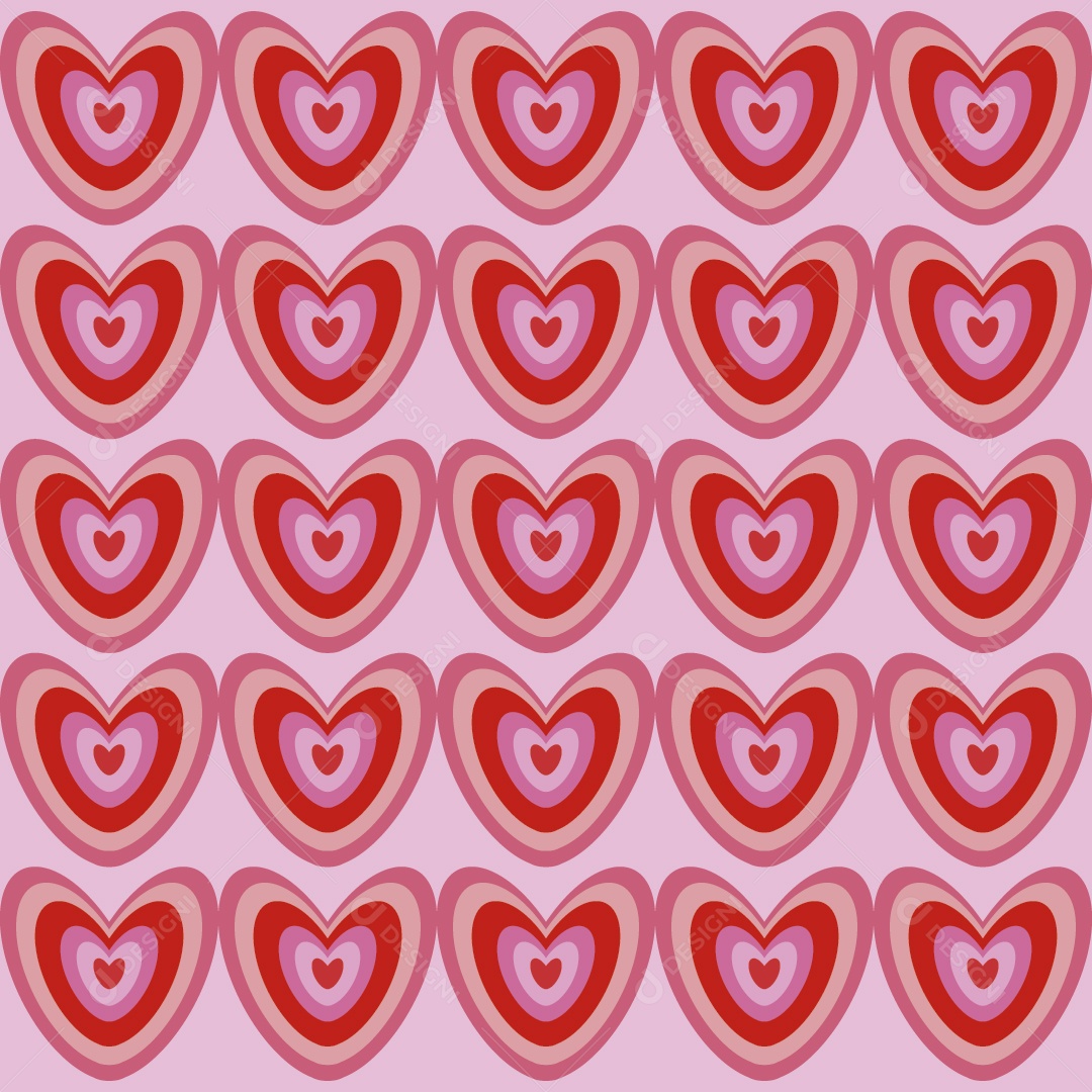 Padrão de Corações Vetor EPS
