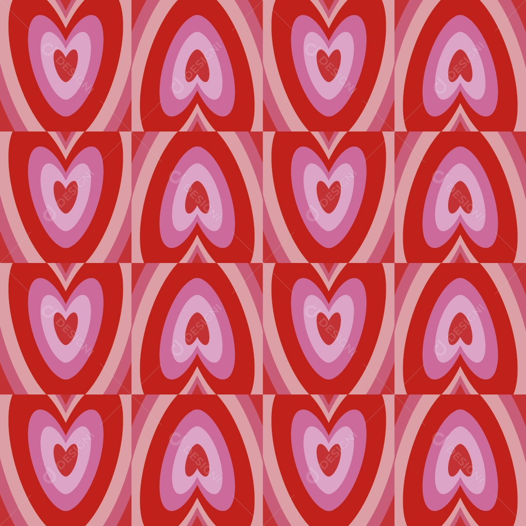 Padrão de Corações Vetor EPS