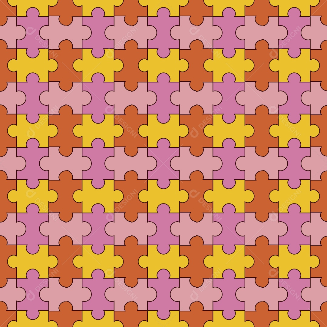 Padrão Quebra Cabeça Vetor EPS