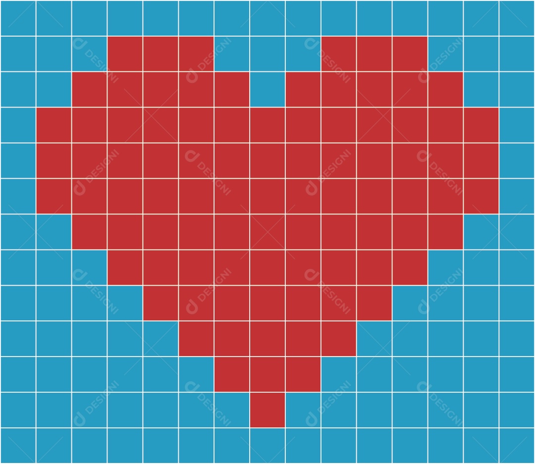 Padrão Geométrico de Coração Vetor EPS