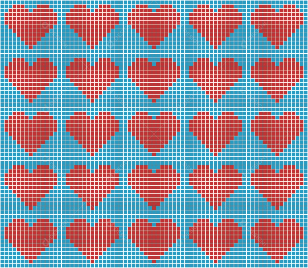 Padrão de Corações Vetor EPS