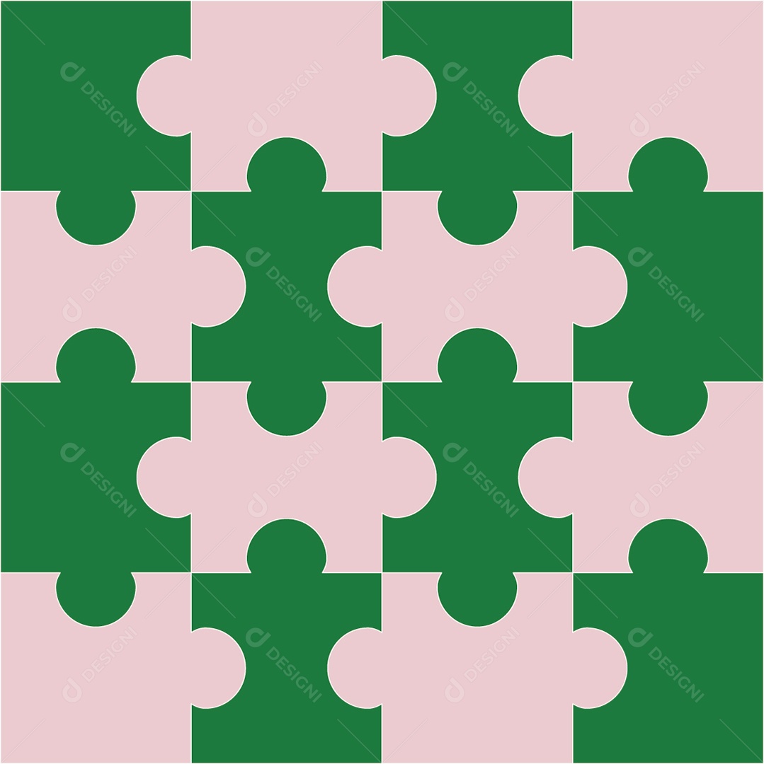 Padrão de Quebra Cabeça Vetor EPS
