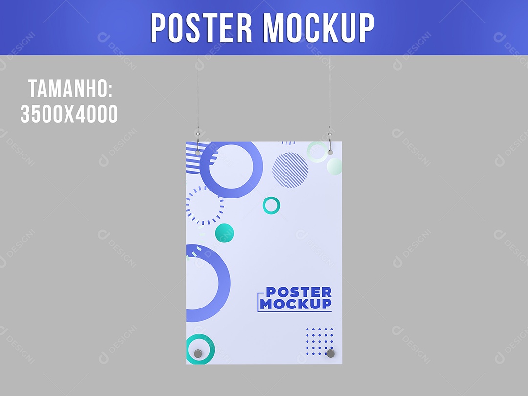 Poster Mockup Social Media PSD Editável