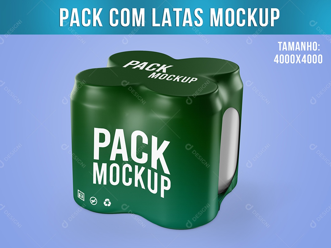 Latas Mockup Social Media PSD Editável