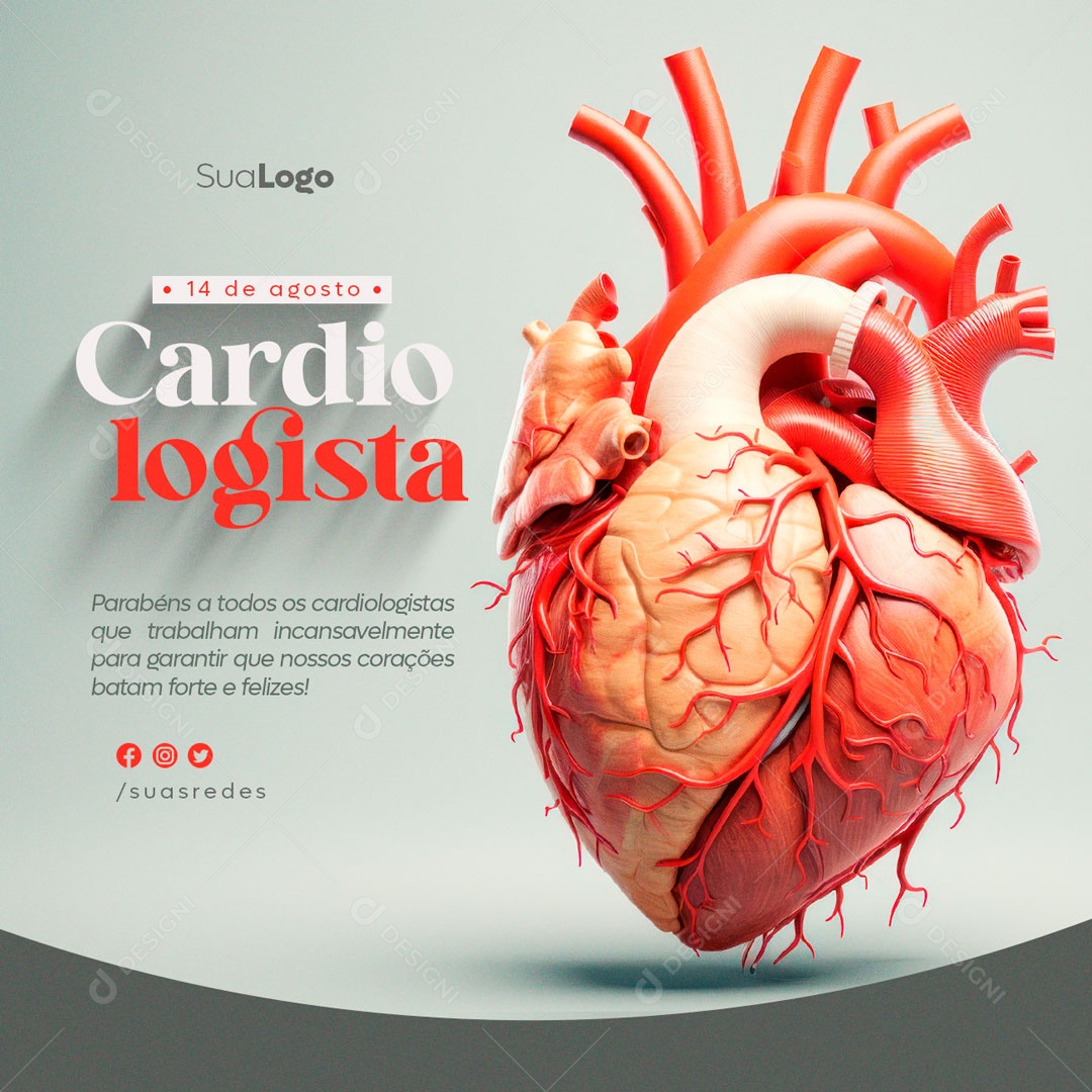 Dia Do Cardiologista Social Media PSD Editável