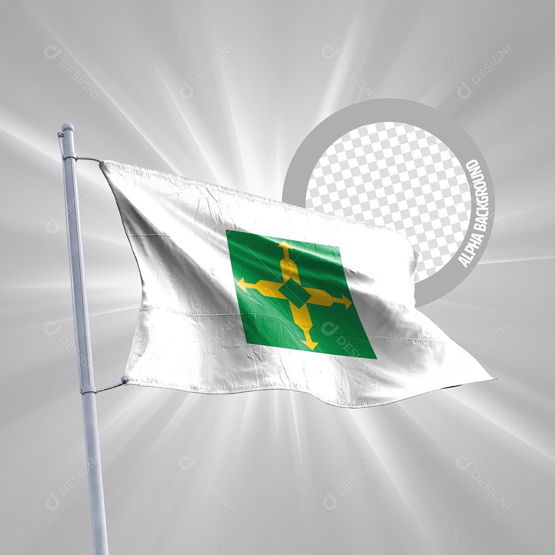 Elemento 3D Bandeira Do Distrito Federal Para Composição PSD