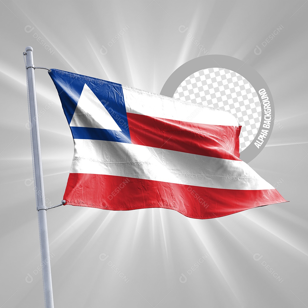 Elemento 3D Bandeira Da Bahia Para Composição PSD