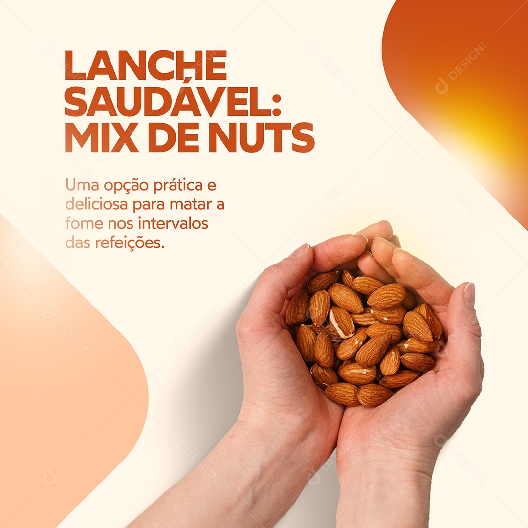 Social Media Lanche Saudável Para Matar a Fome PSD Editável