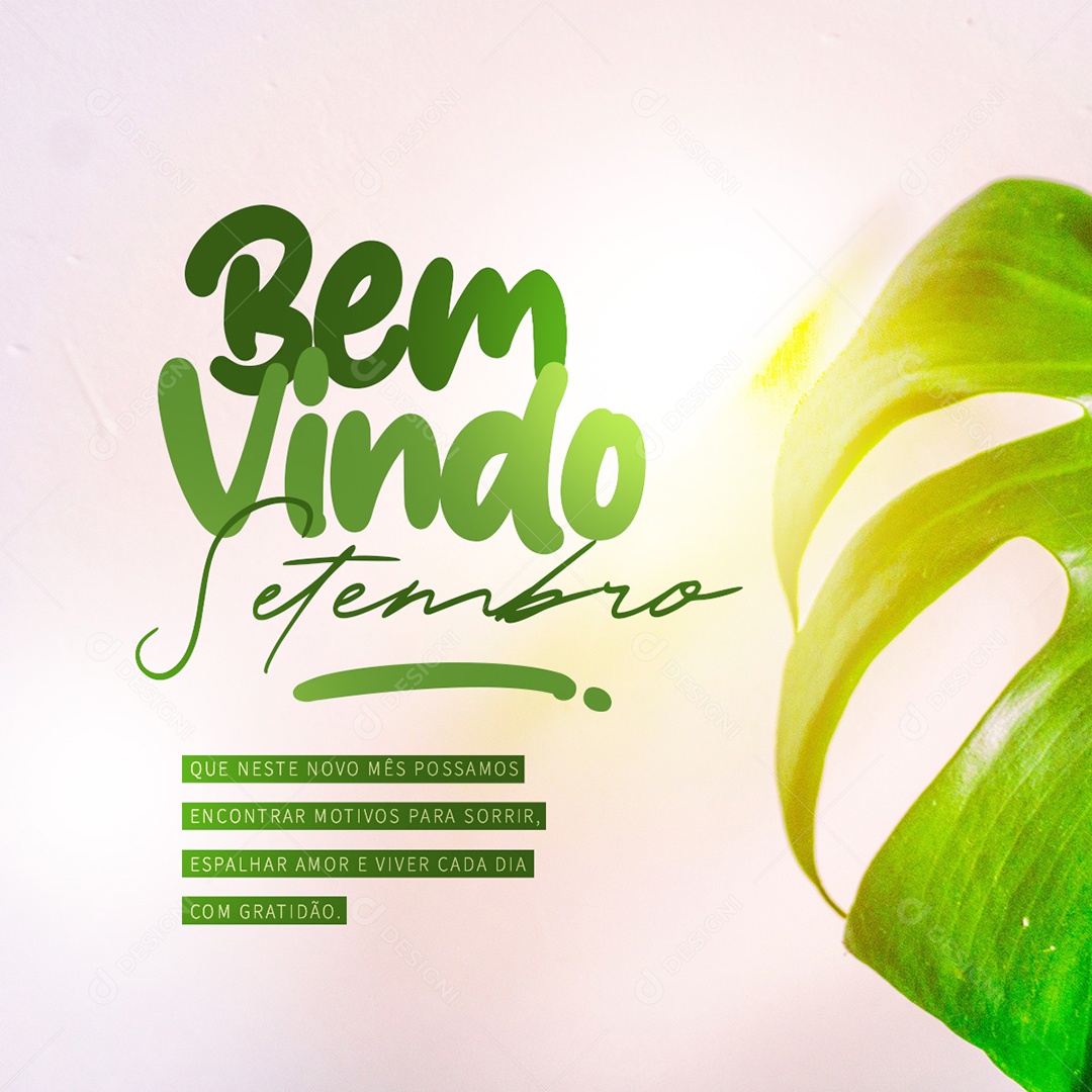 Welcome September Live Every Day Social Media PSD Editable