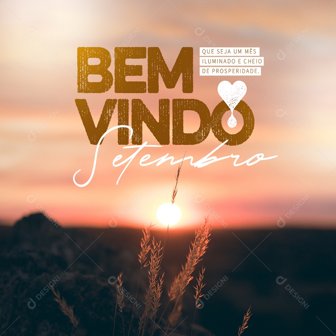 Social Media Bem Vindo Setembro Cheio De Setembro PSD Editável