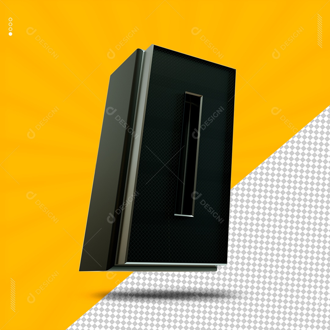 Efeito De Texto De Número 0 Preto PSD Editável