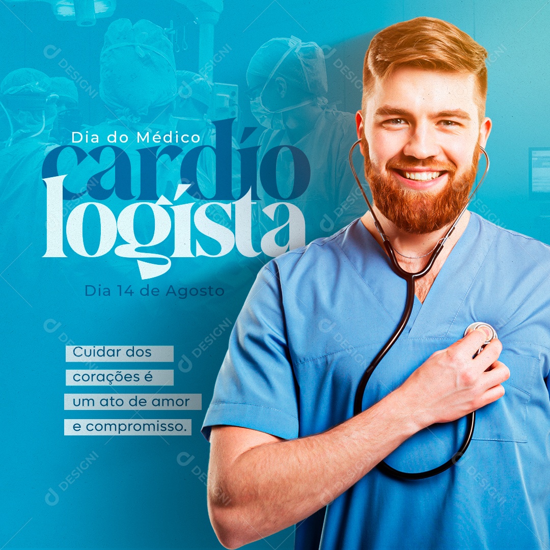 Dia Do Cardiologista Social Media PSD Editável