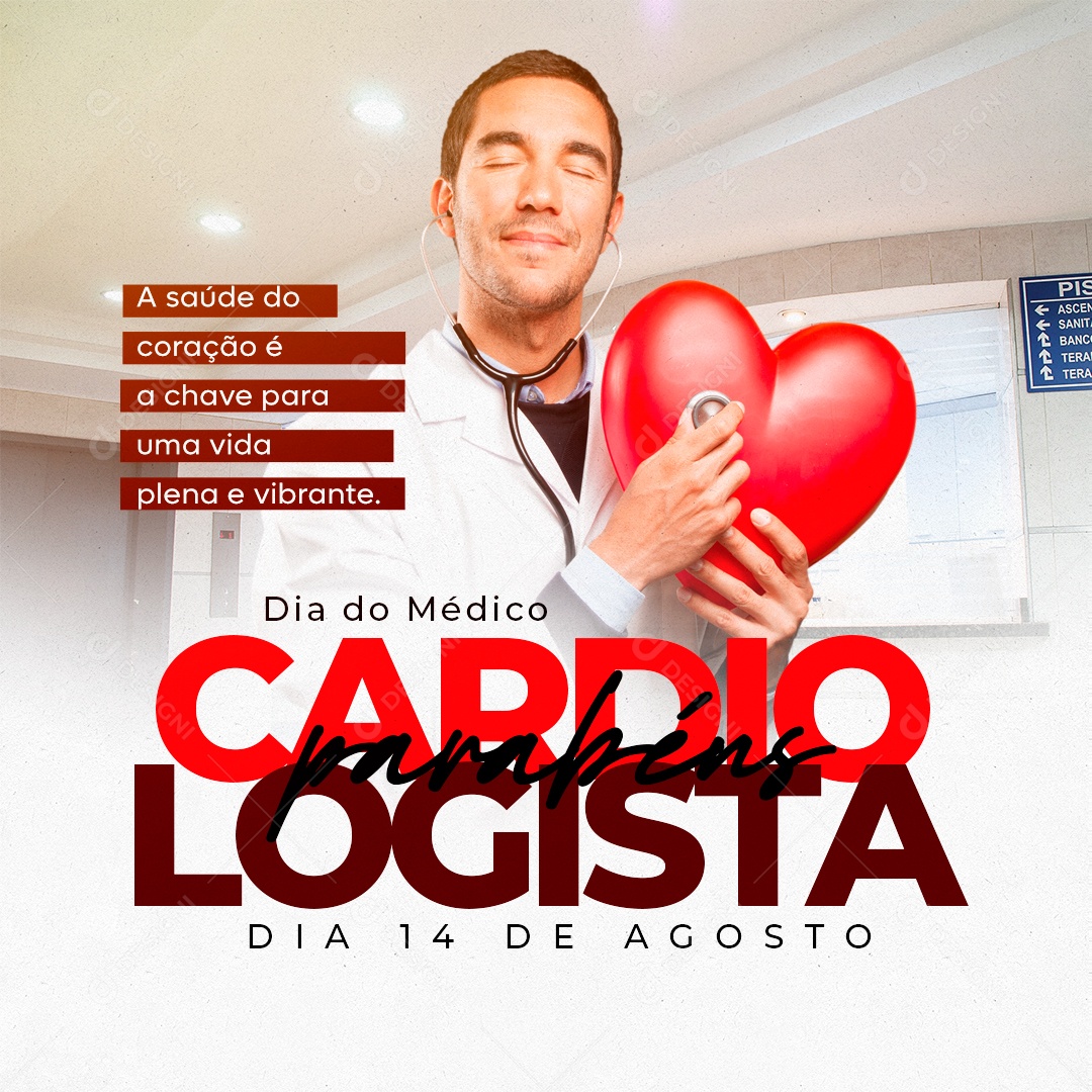 Dia Do Cardiologista Social Media PSD Editável