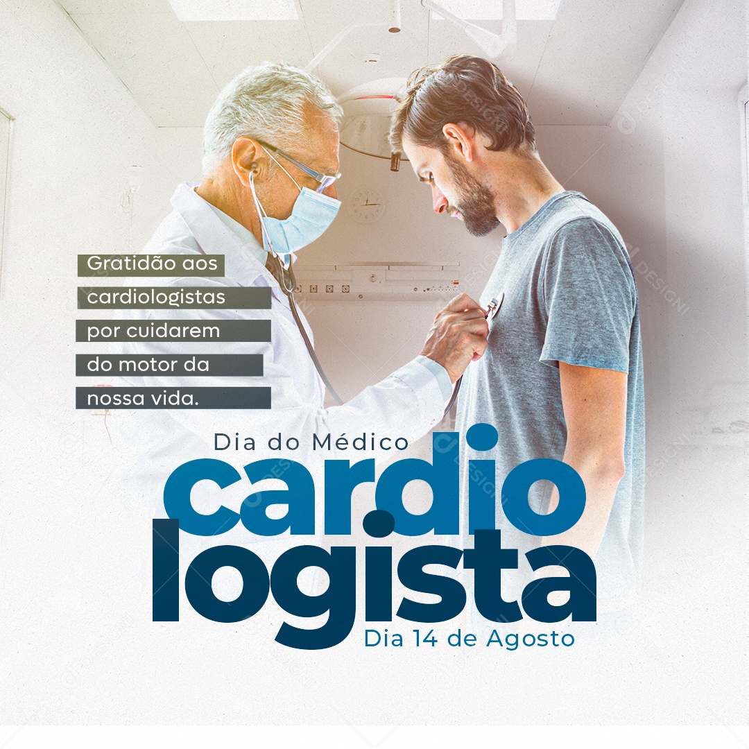 Dia Do Cardiologista Social Media PSD Editável