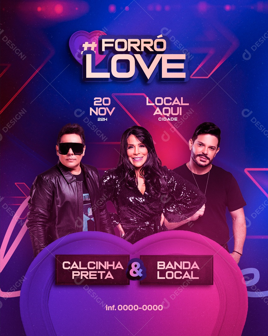 Forró Love Flyer Social Media PSD Editável