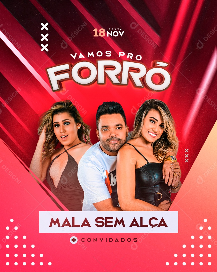 Vamos Pro Forró Flyer Social Media PSD Editável