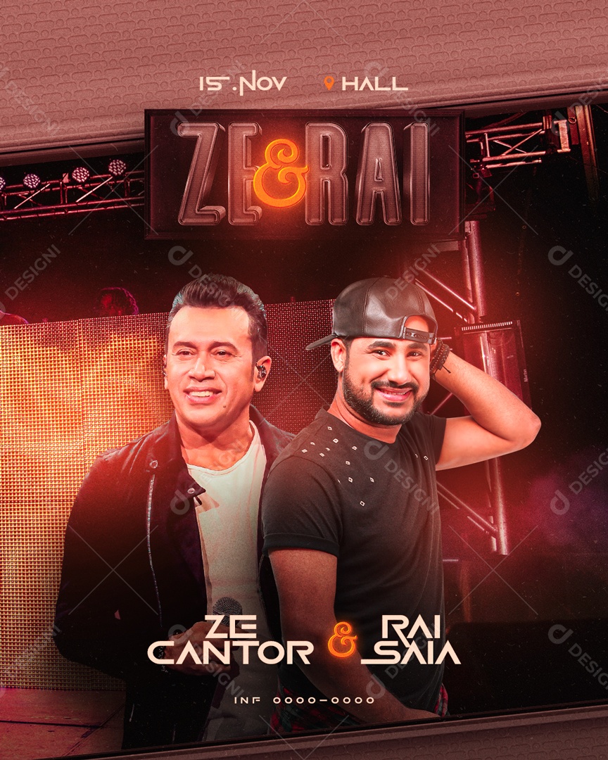 Ze e Rai Flyer Social Media PSD Editável