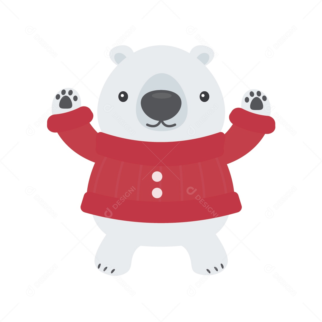 Urso de Natal Ilustração Vetor EPS