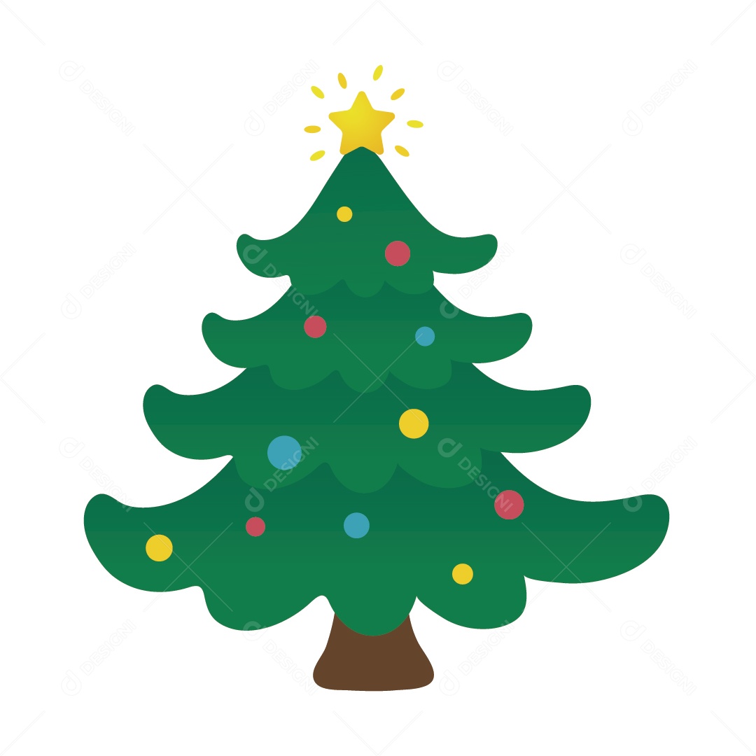 Arvore de Natal Ilustração Vetor EPS