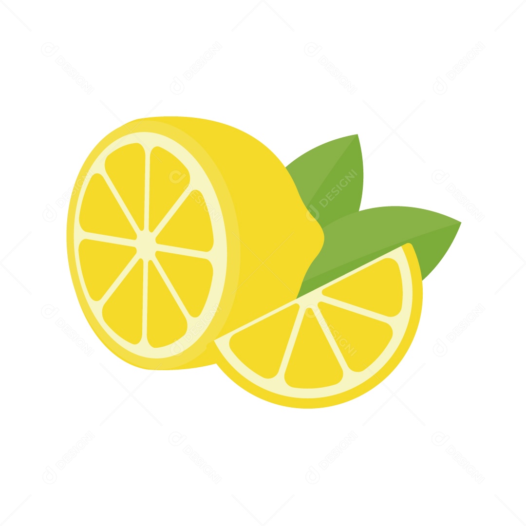 Pedaços de Limão Ilustração Vetor EPS