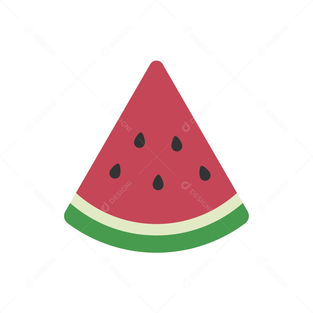 Pedaço de Melancia Ilustração Vetor EPS