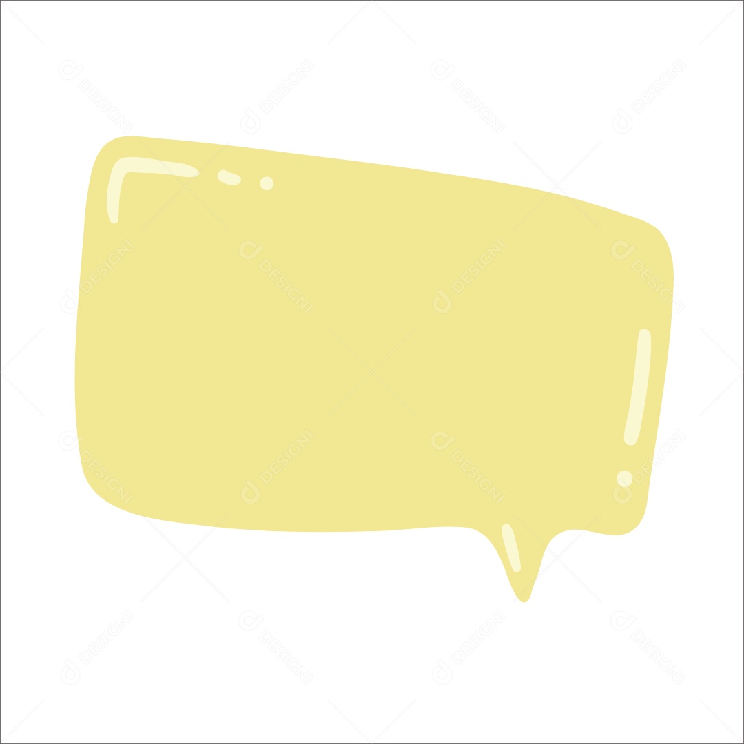 Caixa De Texto Amarelo Ilustração Vetor EPS