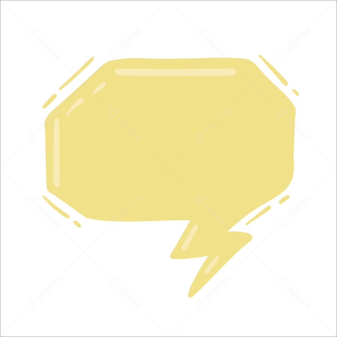 Caixa De Texto Amarelo Ilustração Vetor EPS