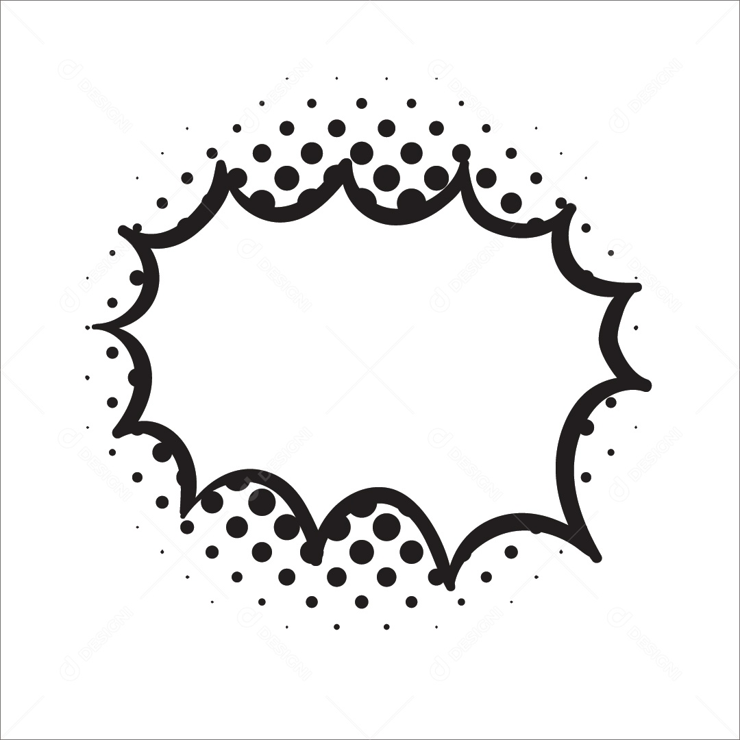 Caixa De Texto Preto e Branco Ilustração Vetor EPS