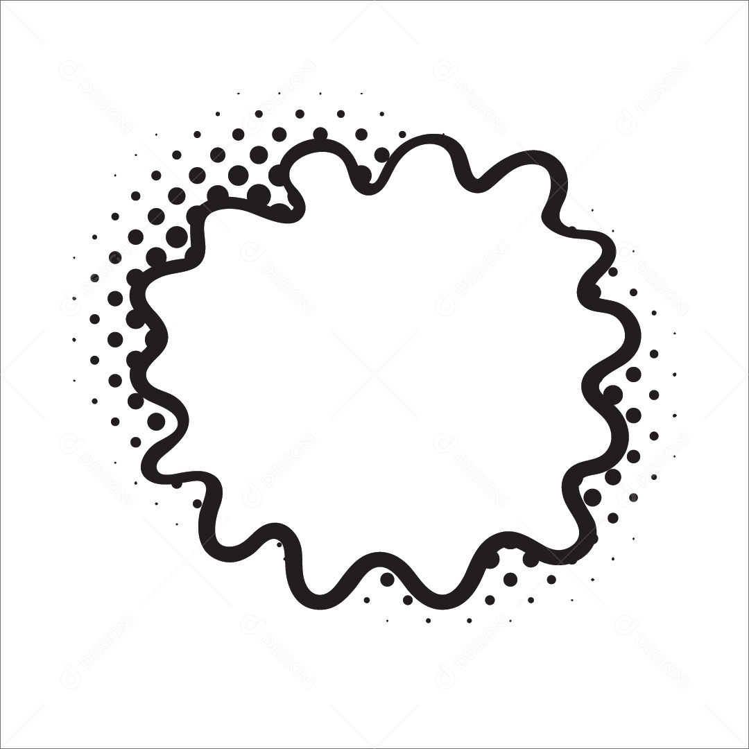 Caixa De Texto Preto e Branco Ilustração Vetor EPS