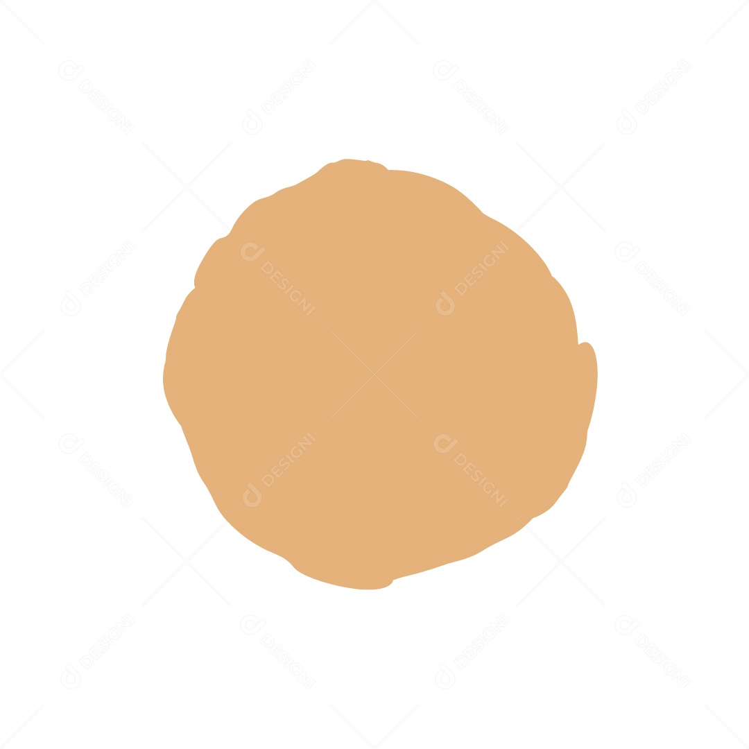 Forma de Círculo Tinta Desenhada à Mão Ilustração Vetor EPS