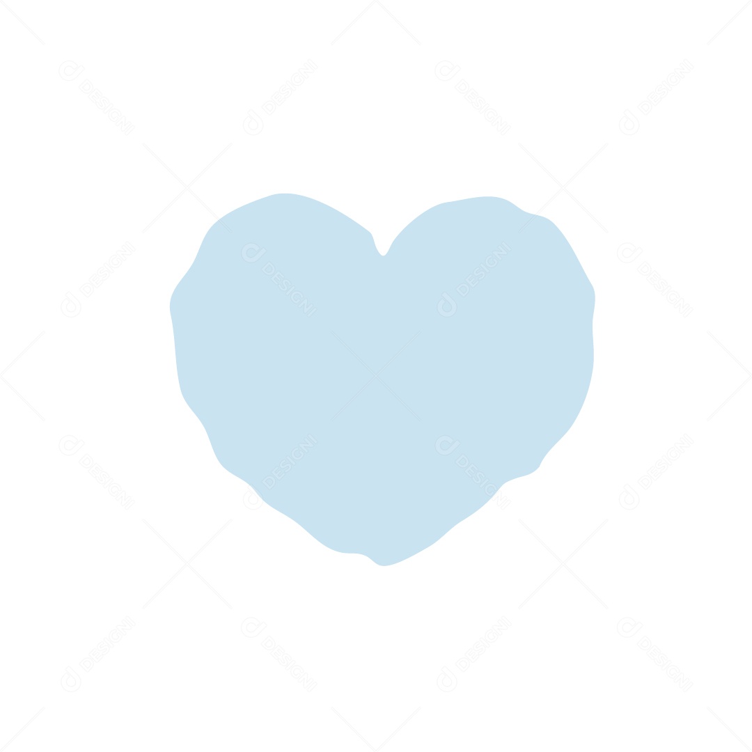 Forma de Coração Tinta Desenhada à Mão Ilustração Vetor EPS