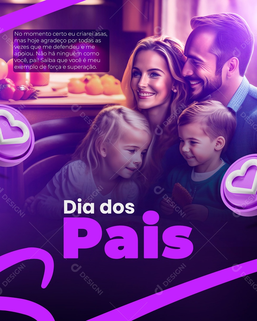 Dia dos Pais Social Media PSD Editável