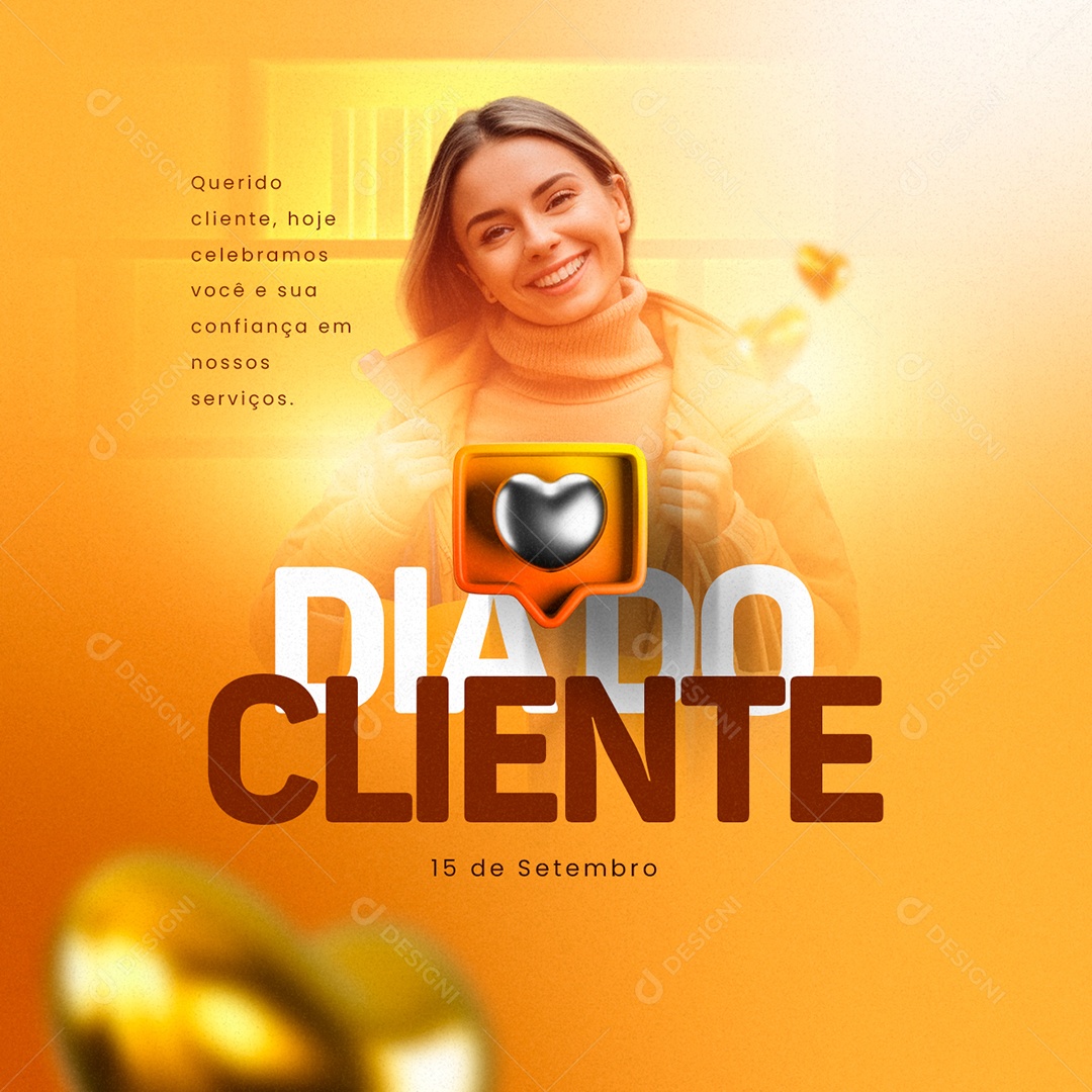 Dia Do Cliente Hoje Celebremos Você Social Media PSD Editável