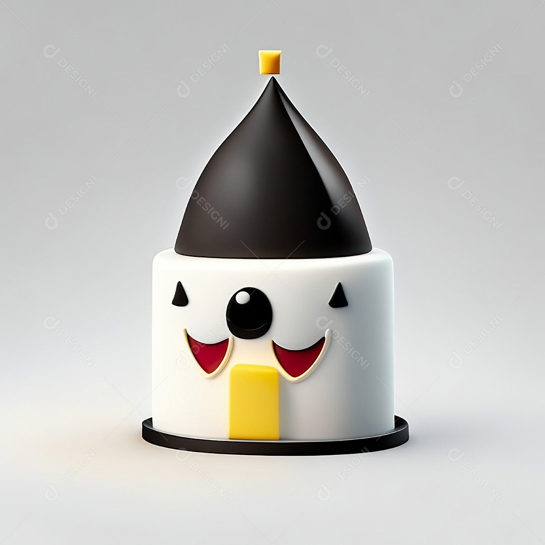 Mascote bolo minimalista