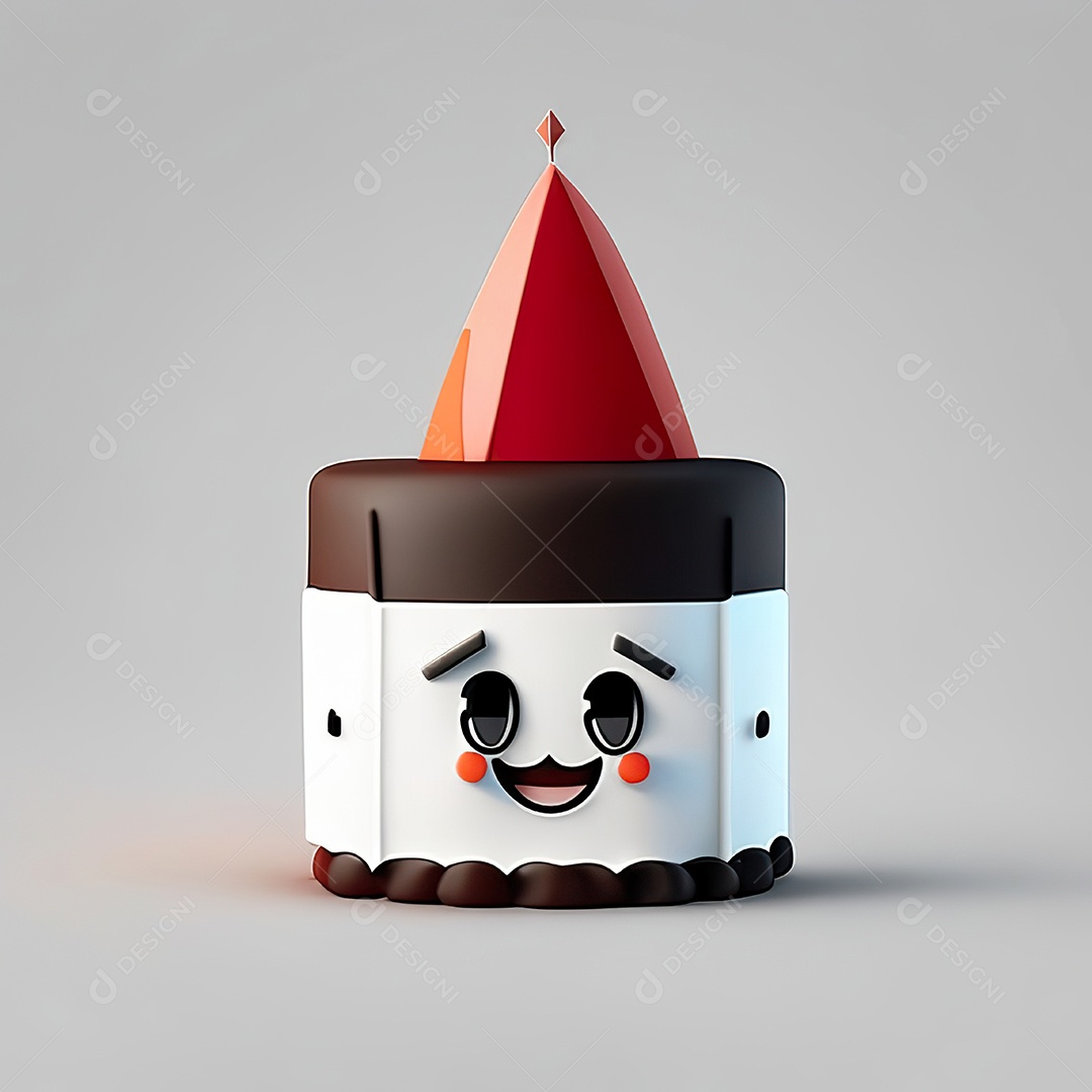 Mascote bolo minimalista