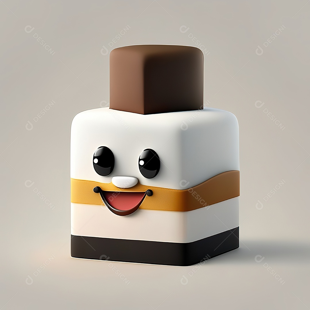 Mascote bolo minimalista