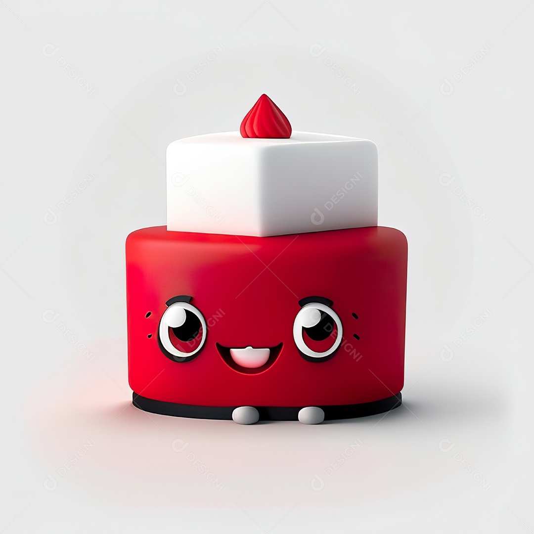 Mascote bolo minimalista