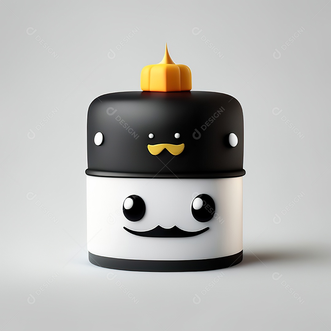 Mascote bolo minimalista