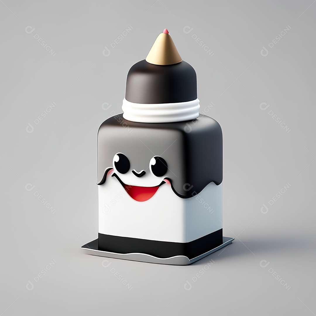 Mascote bolo minimalista