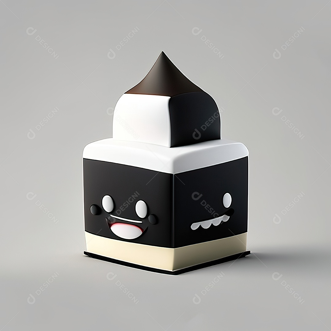 Mascote bolo minimalista