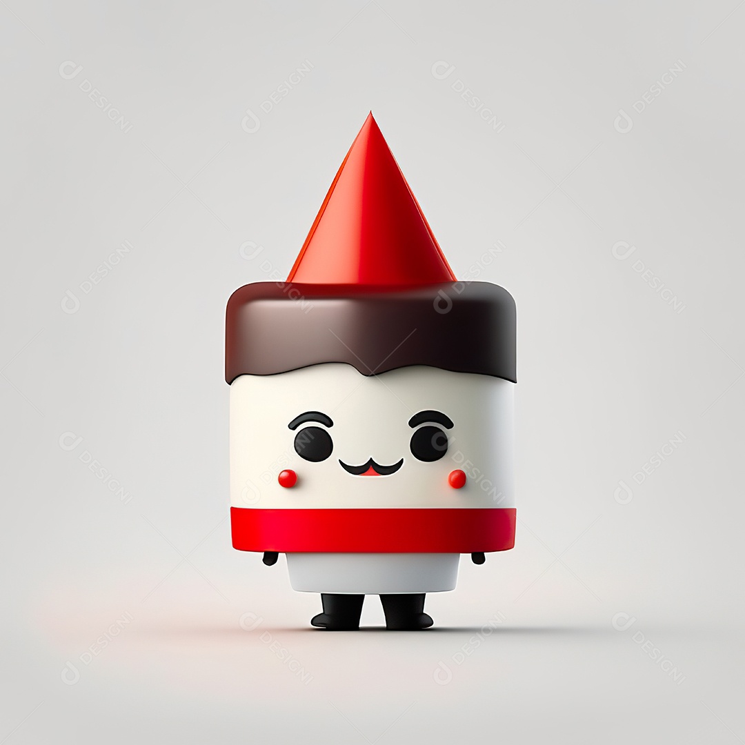 Mascote bolo minimalista