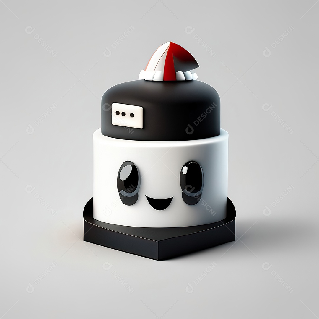 Mascote bolo minimalista