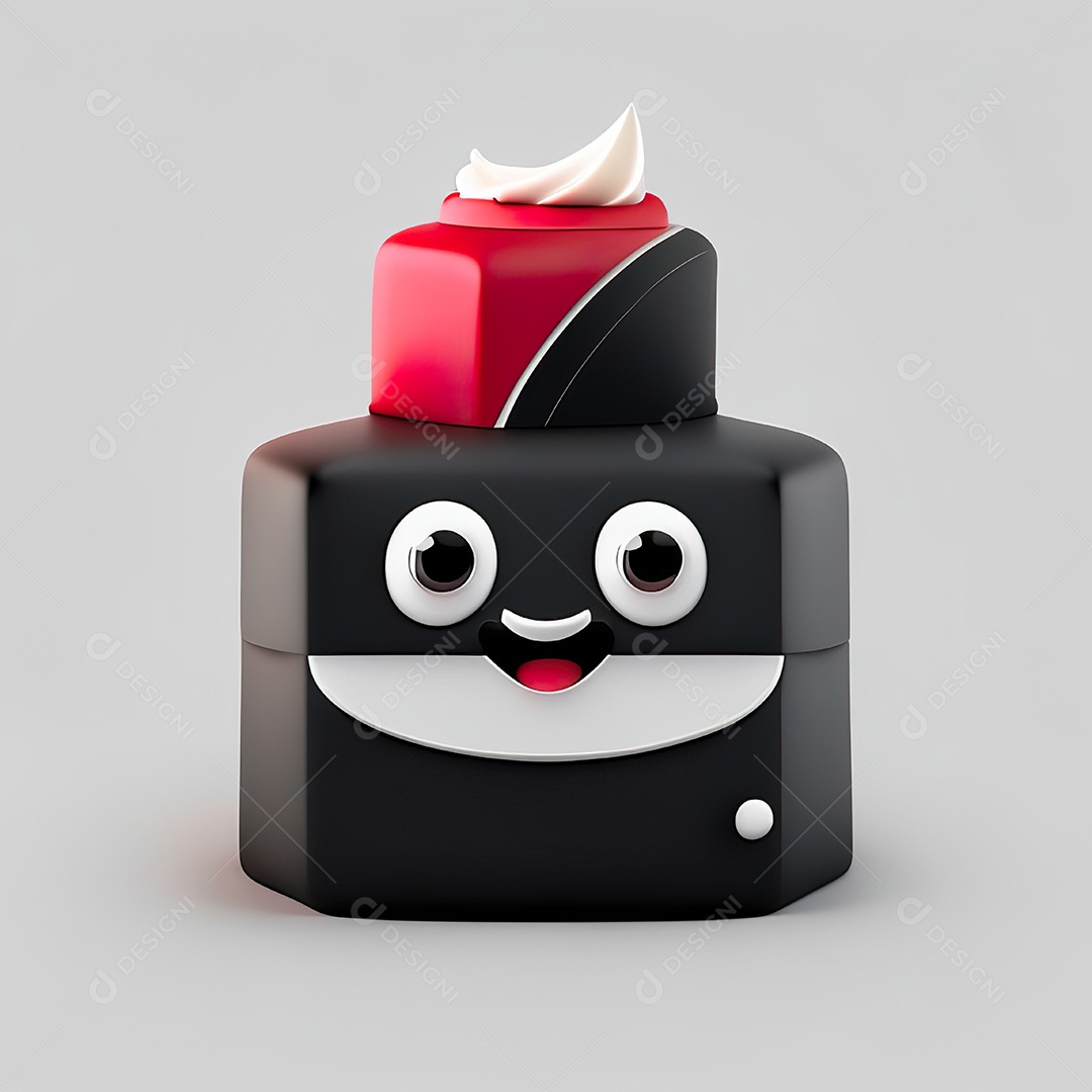 Mascote bolo minimalista