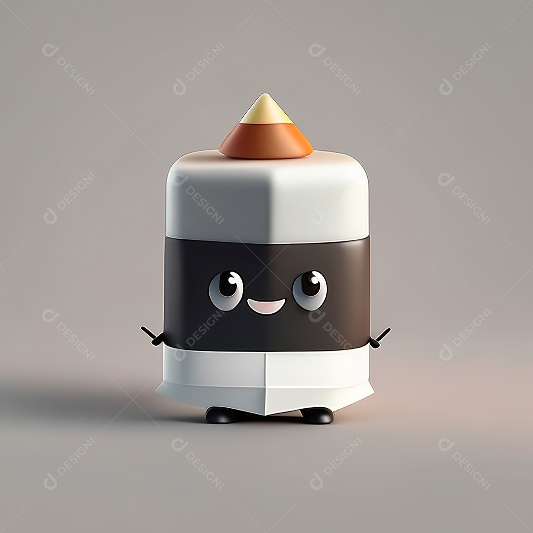 Mascote bolo minimalista